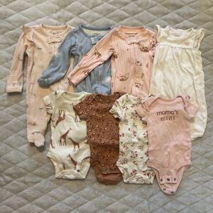 Carter's Pastel Babygirl PJ & Onesie Collection NEWBORN
